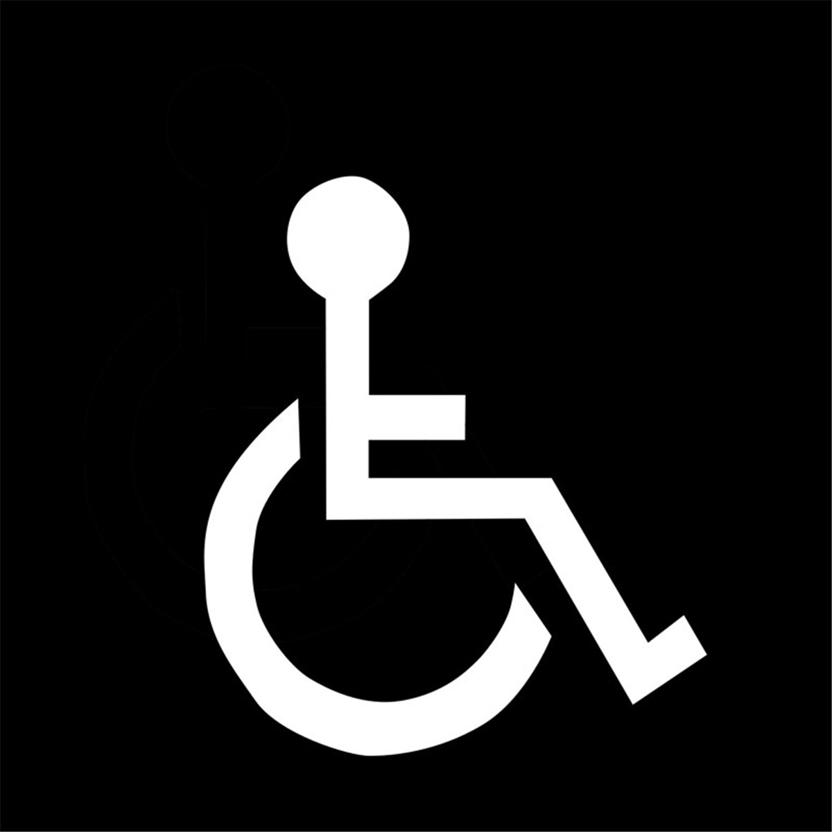 Handicap Symbol Decal Car Window Door Disabled Sign Wheelchair Vinyl Sticke...
