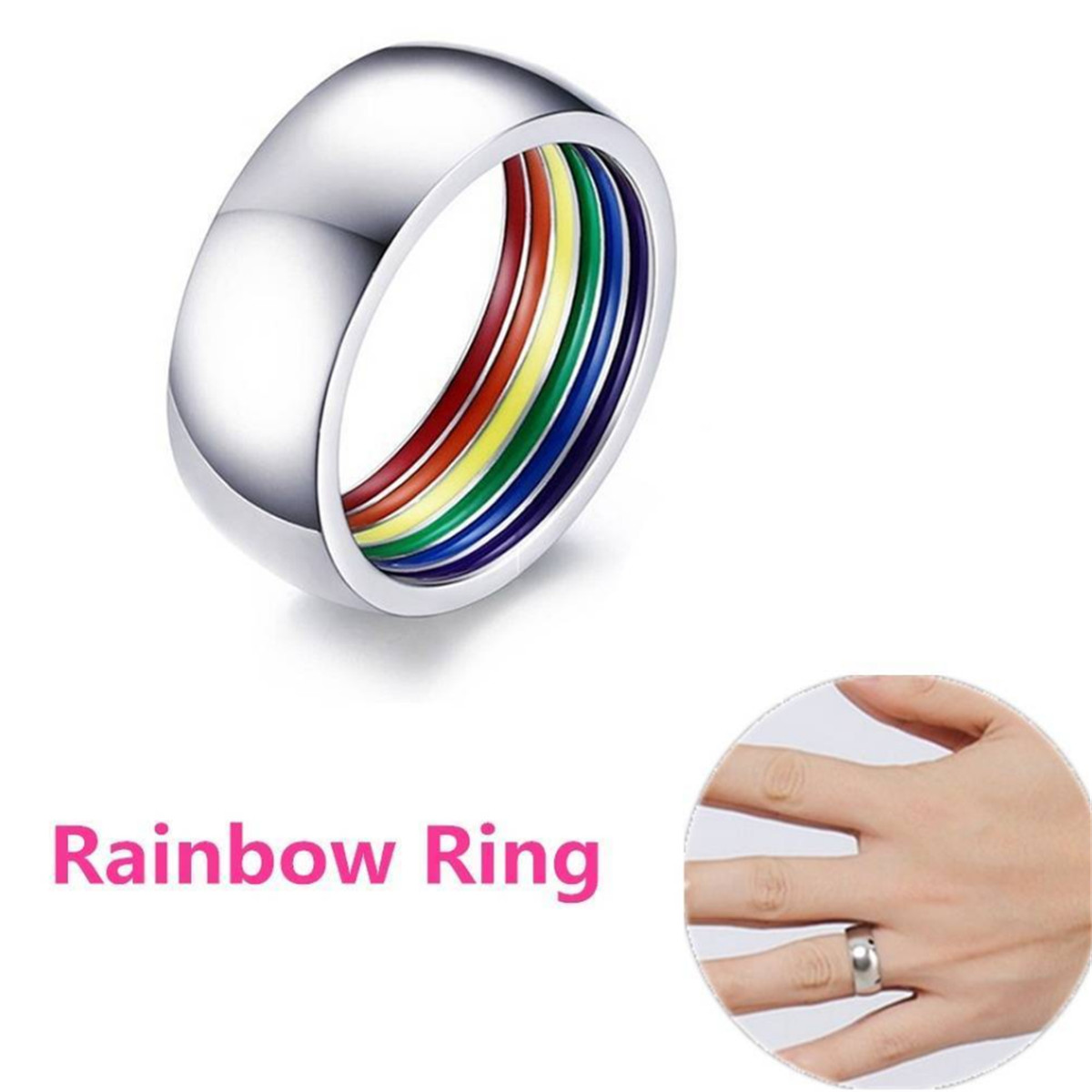 rainbow gay pride rings