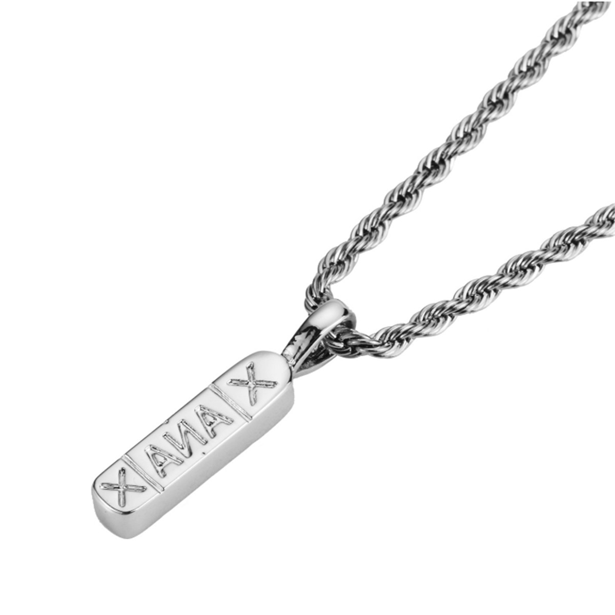Mens 18k Gold Silver Plated Xanax Pendant Hip Hop 24
