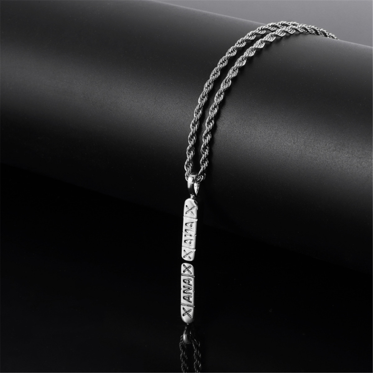 Mens 18k Gold Silver Plated Xanax Pendant Hip Hop 24