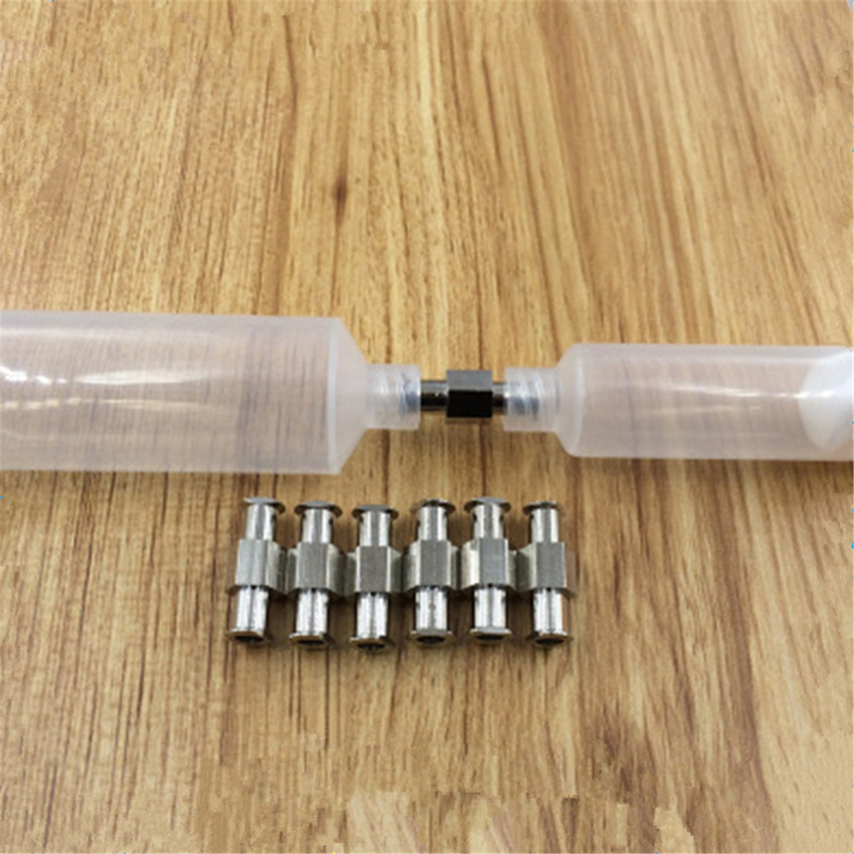 Luer Lock Adapter Coupler Female to Female Fitting Nickel Plated