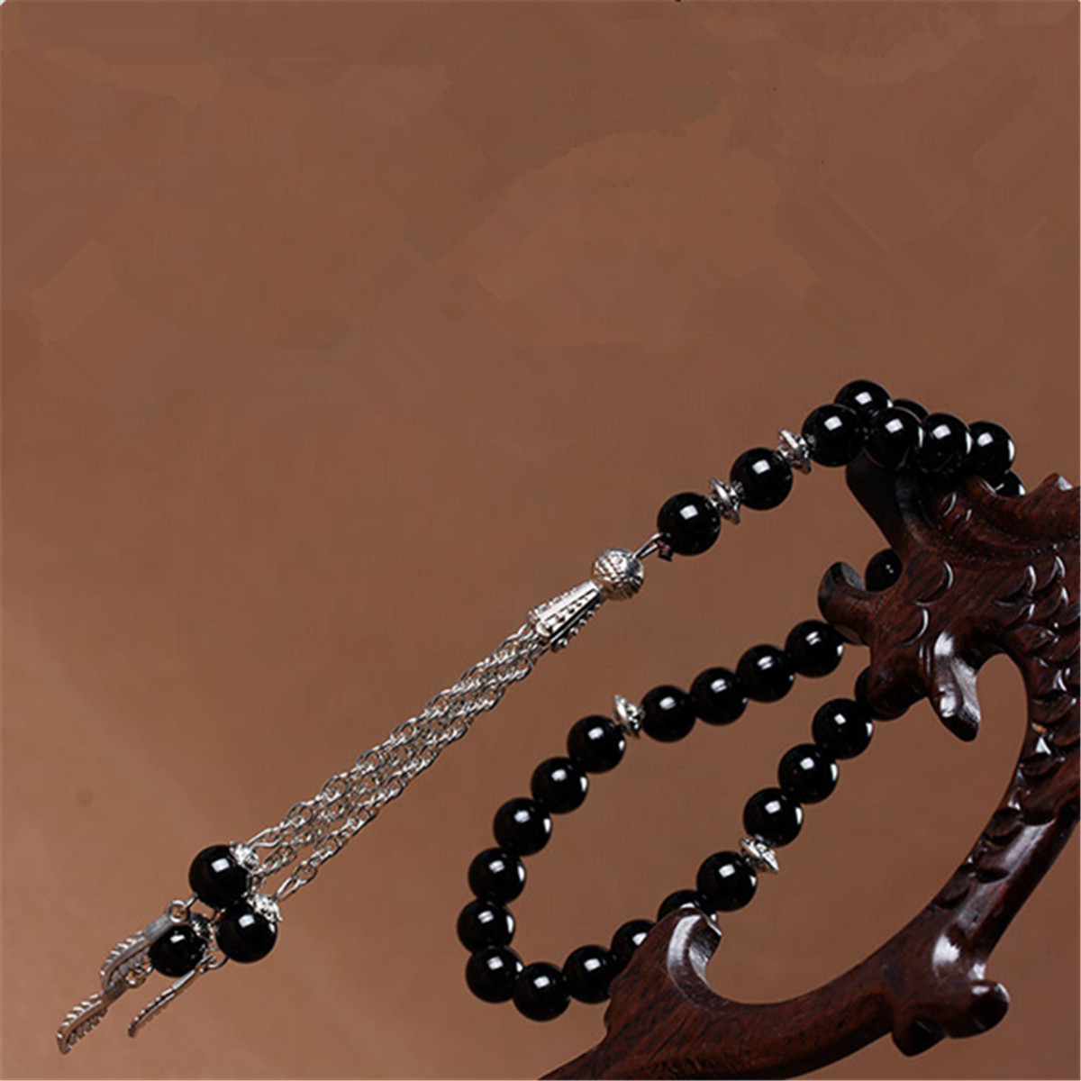 Natural Agate Prayer beads 8mm Muslim Islamic Tasbih 33 Rosary Misbaha