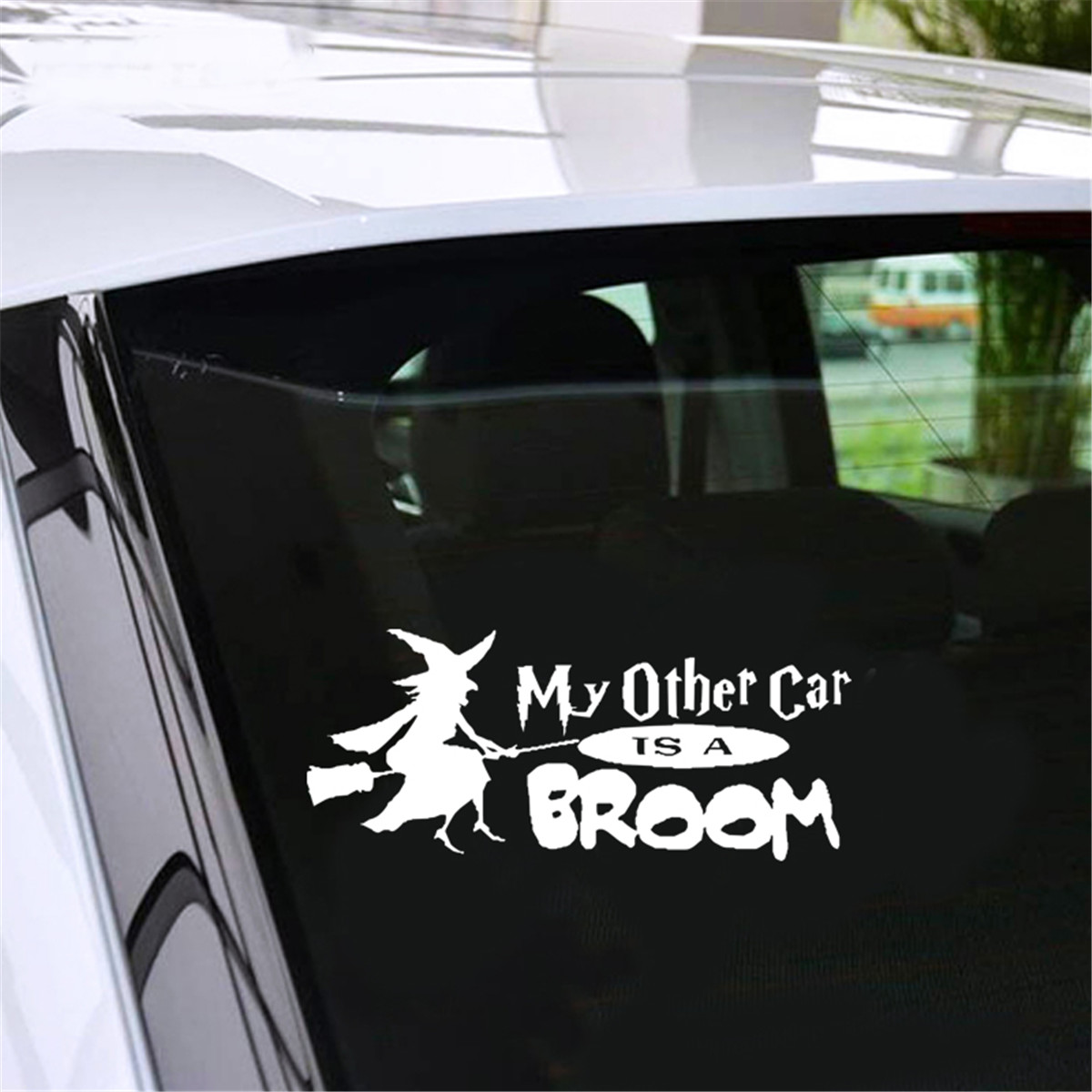 2PCS Witch My Other Car Is A Broom Car Sticker Auto Window Laptop Vinyl ...