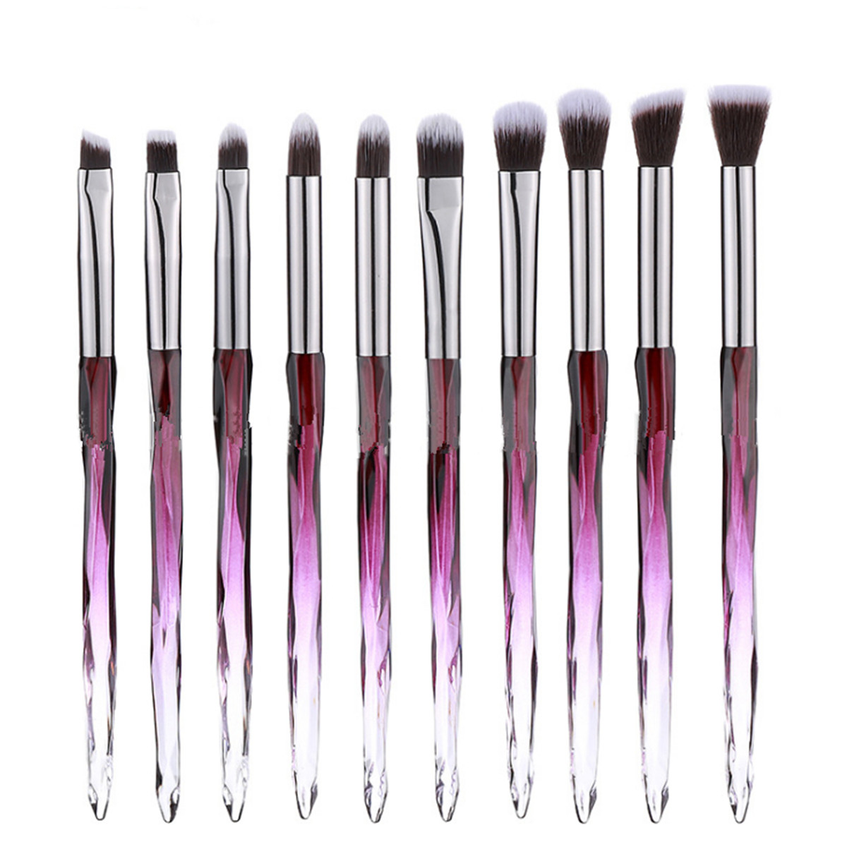 makeup brush set white