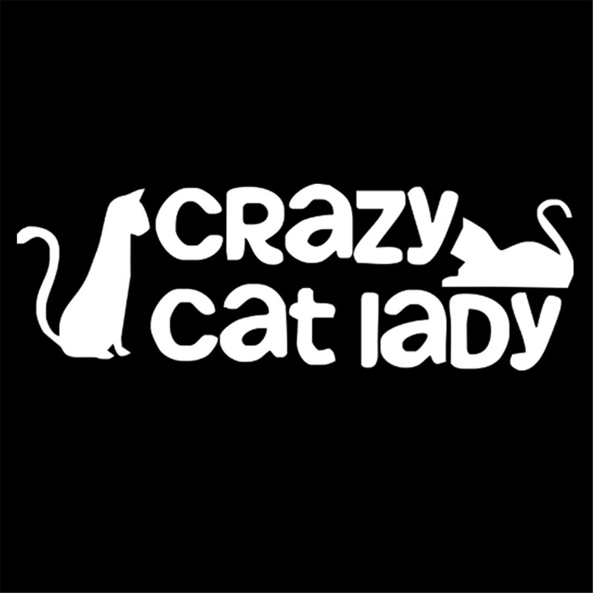 Crazy Cat Lady Decal Car Bumper Truck Window Wall Vinyl Laptop Sticker ...