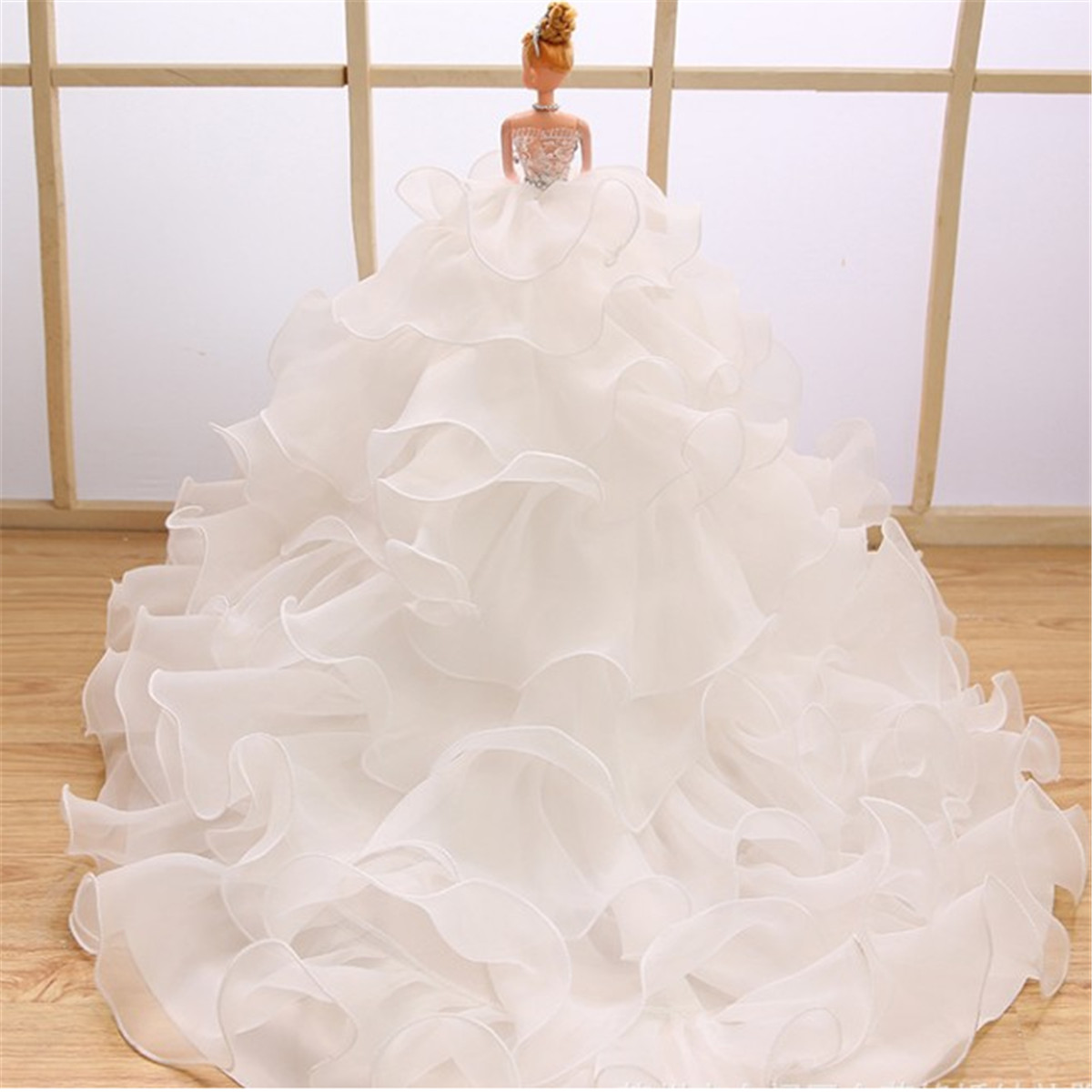 2 Yards Pleated Lace Trim Organza Ruffle Diy Wedding Skirt Sewing Hem Ebay 1419