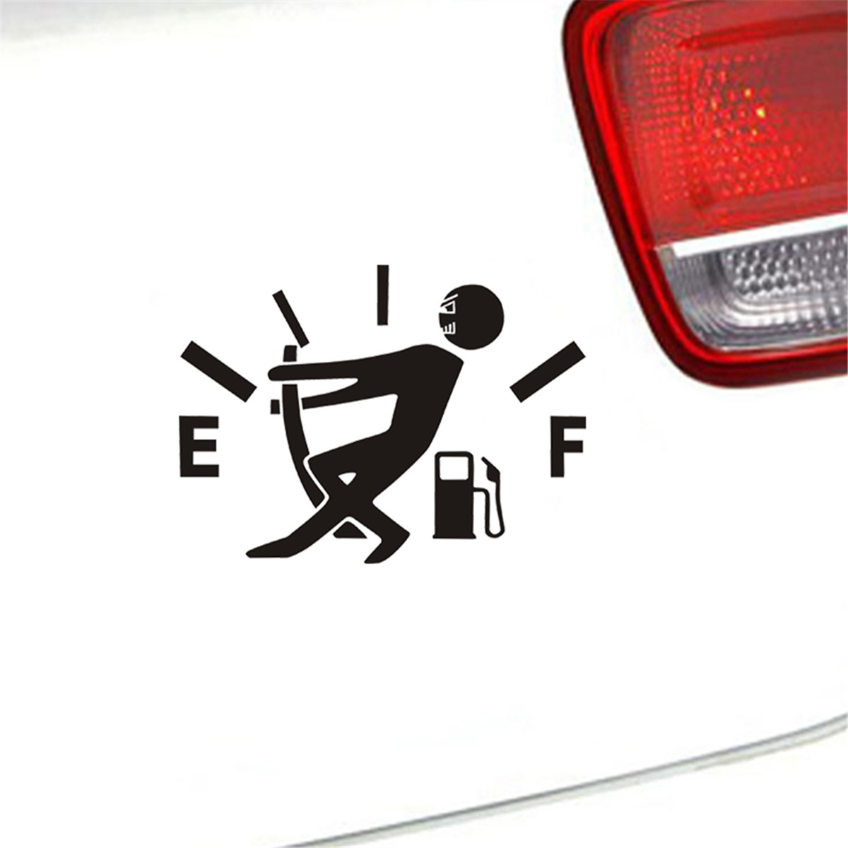 Funny Car Vinyl Sticker High Gas Consumption Decal Fuel Gage Empty ...