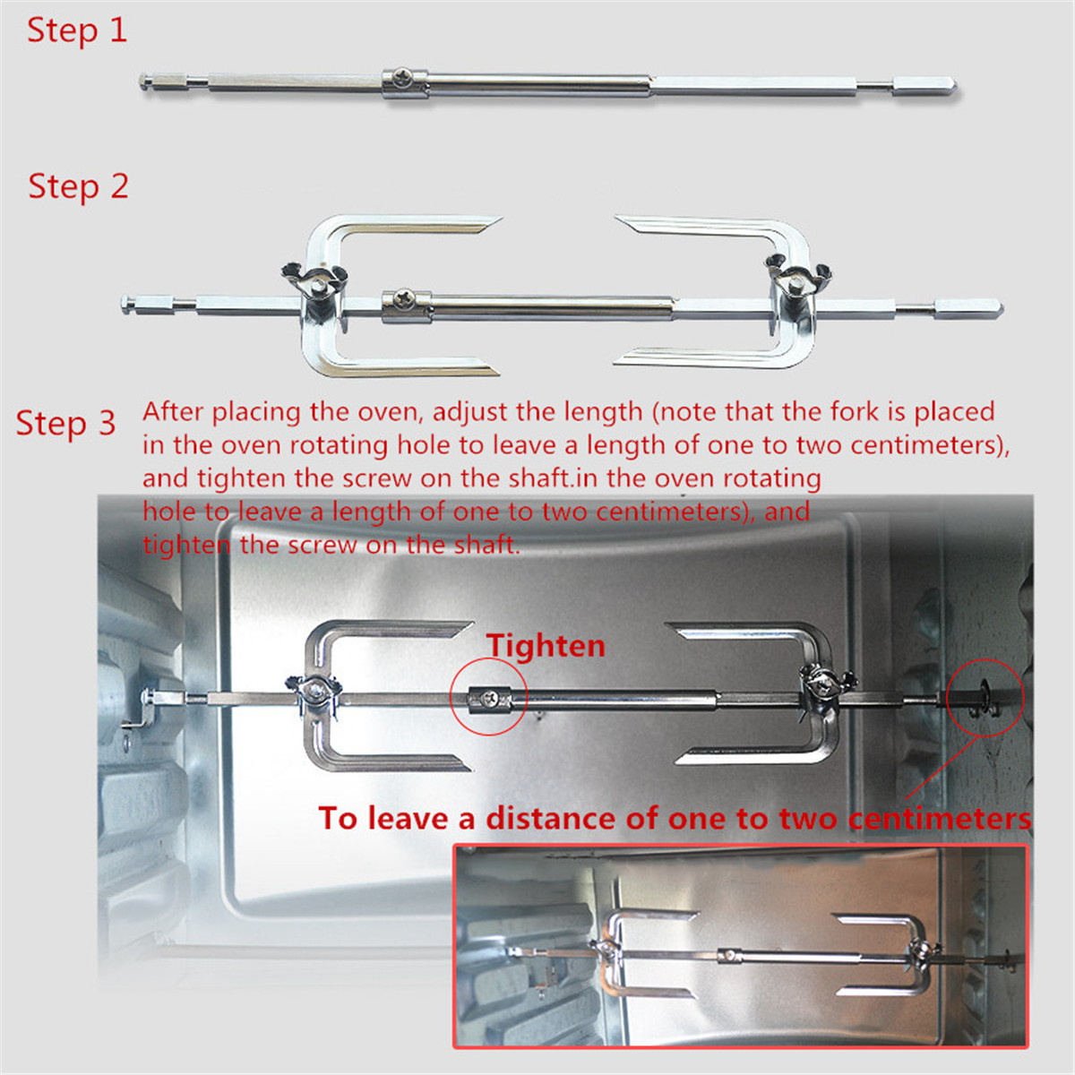 Electric BBQ Rotisserie Grill Roast Rod Spit Universal Kit Motor Meat