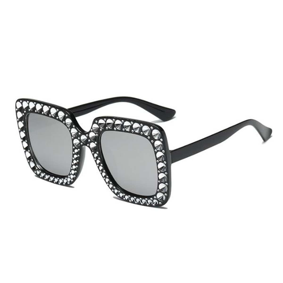 Luxury Oversized Square Frame Bling Rhinestone Sunglasses Women Fashion Shades Ebay