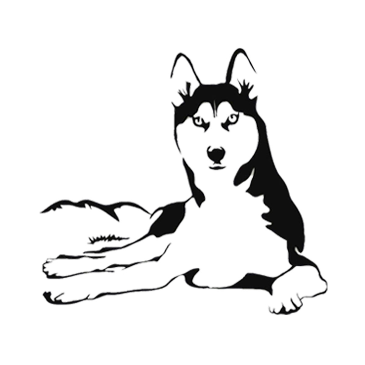 Multicolor Funny Husky Dog Animal Car Window Bumper Vinyl Decal Sticker ...