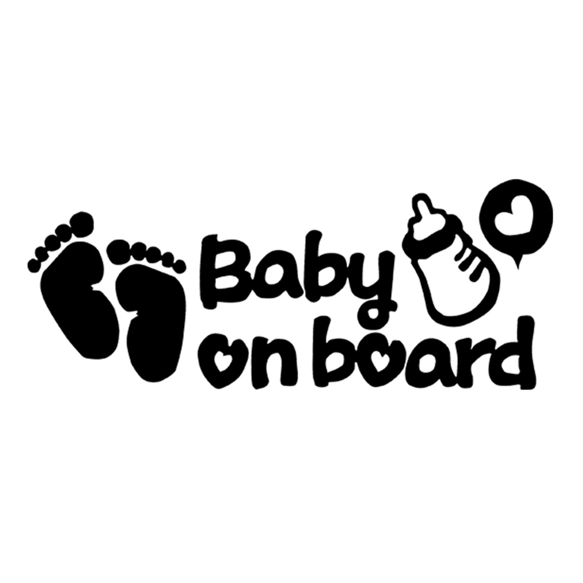 Baby On Board Foot Vinyl Sticker Car Window Wall Glass Door Bumper ...