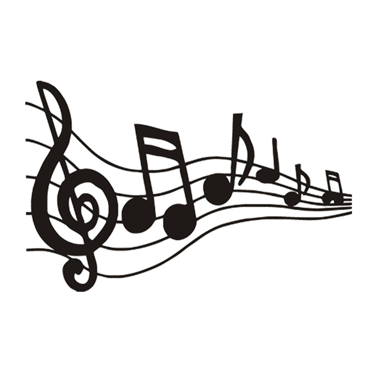 1pc Musical Notes Pattern Decal Car Piano Guitar Wall Laptop Vinyl ...