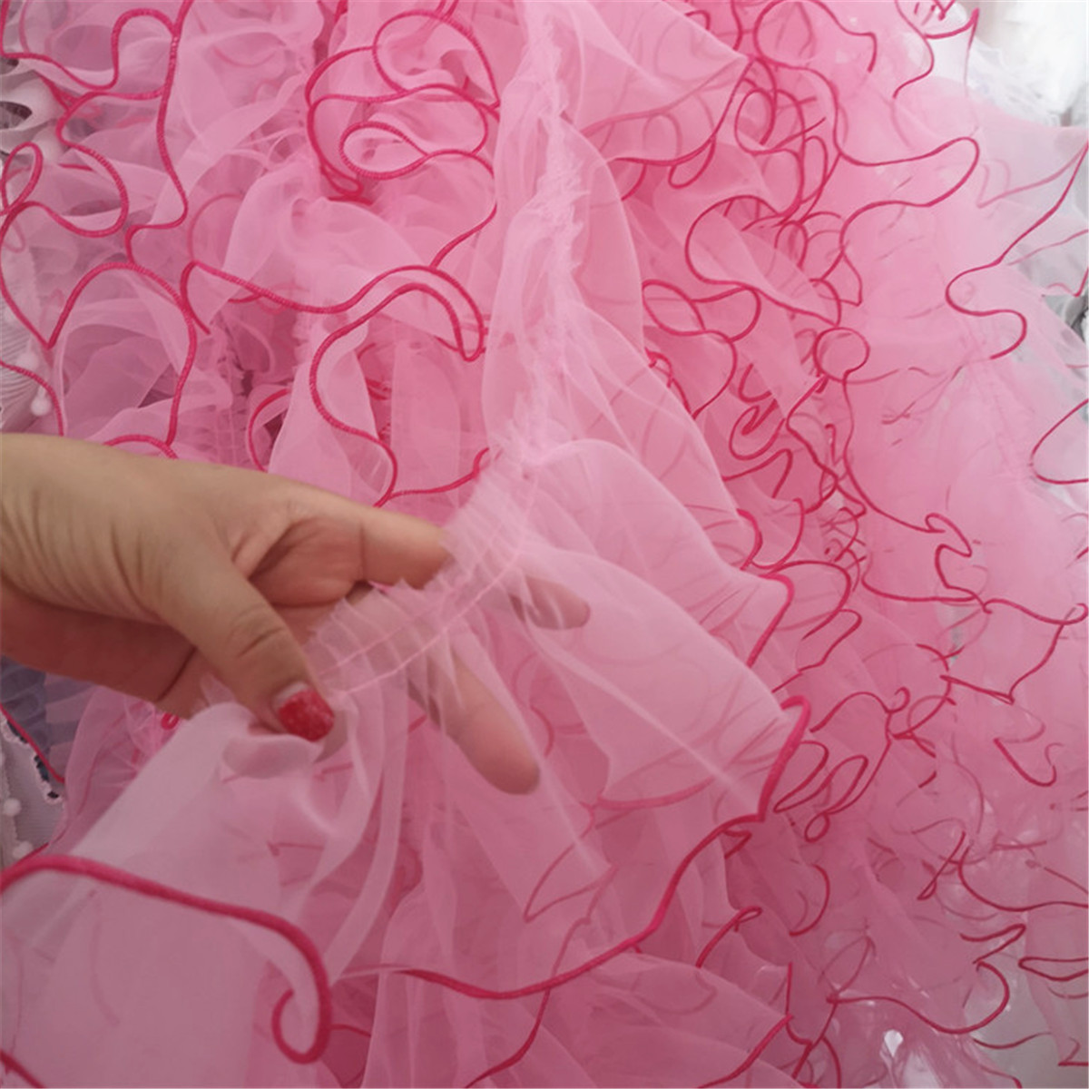 2 Yards Ruffle Lace Edge Trim Organza Pleated Ribbon Fabric Sewing Hem Ebay 4598