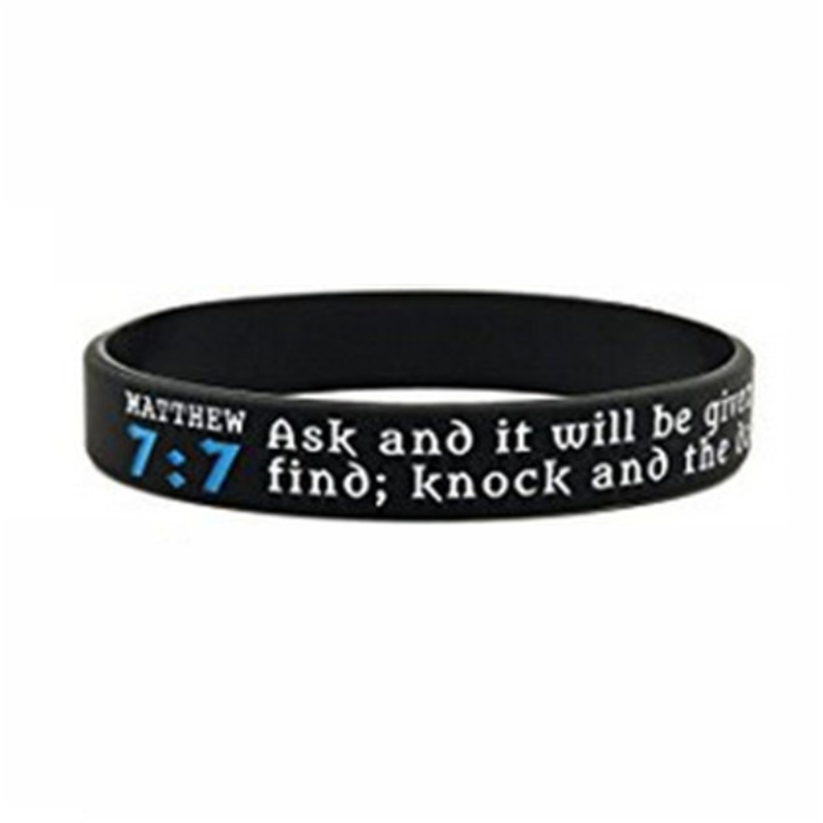 1/4X Fashion Bible Verse Wristbands Christian Men Bracelet Silicone