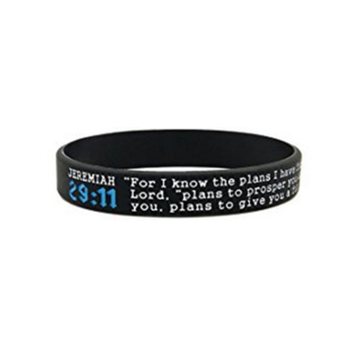 1/4X Fashion Bible Verse Wristbands Christian Men Bracelet Silicone