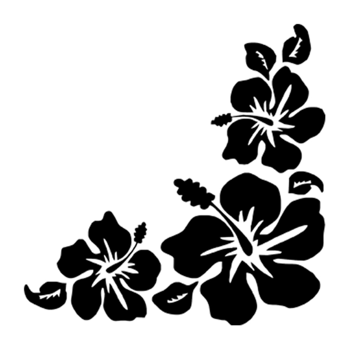 Hibiscus Flowers Car Window Bumper Wall Laptop Vinyl Decal Removable Sticker Ebay 