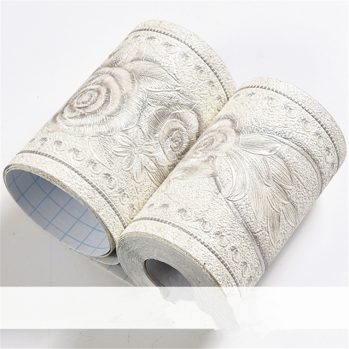 Self Adhesive Wall Skirting Border Vinyl Wallpaper Waterproof Decor Floral Look eBay