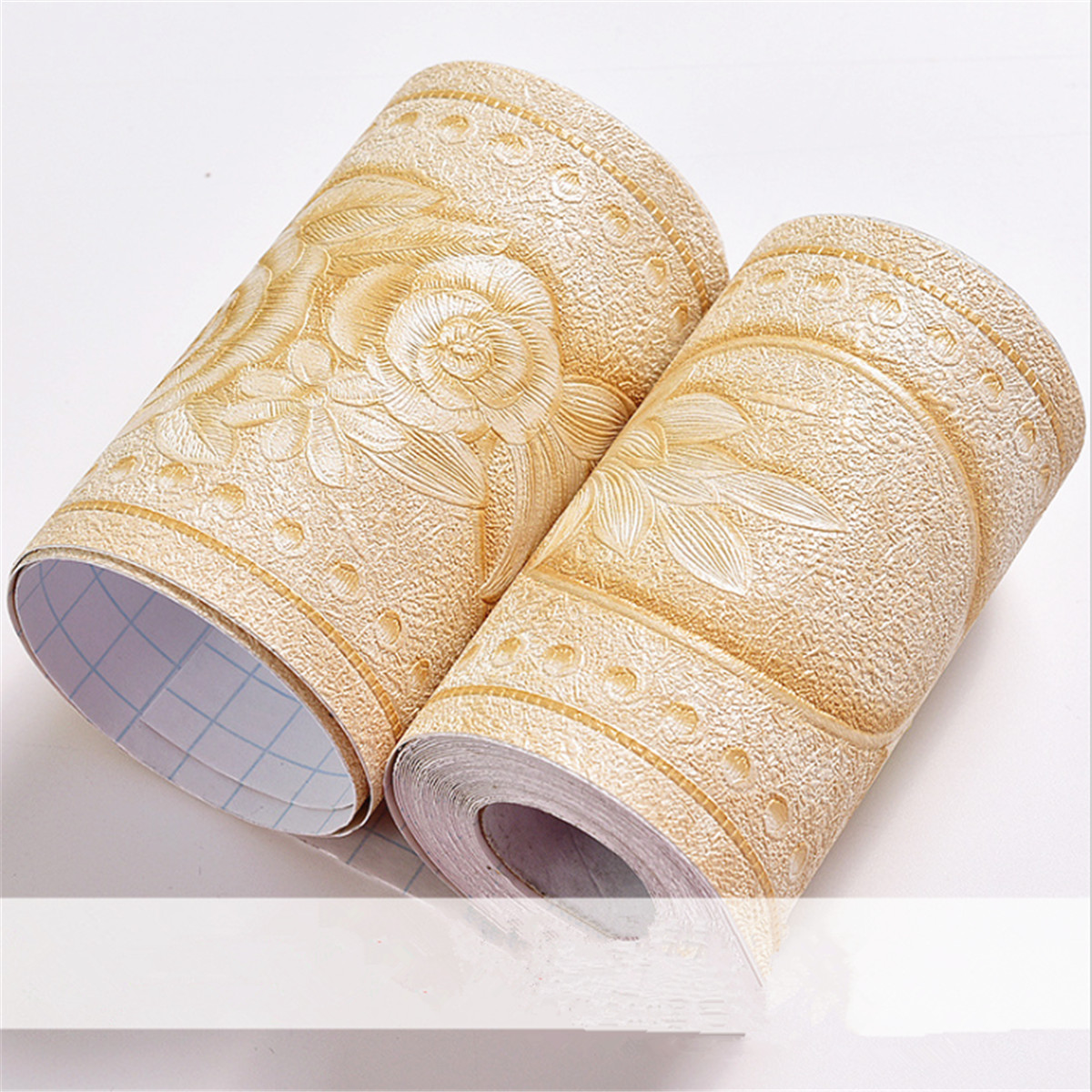 Self Adhesive Wall Skirting Border Vinyl Wallpaper Waterproof Decor Floral Look eBay