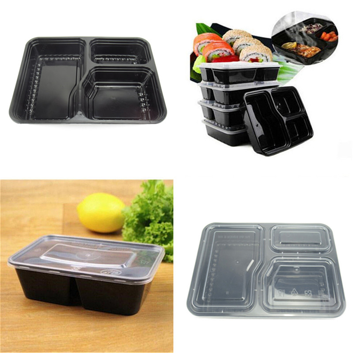 1 2 5pcs Meal Prep Food Containers Compartment Lunch Box Details About 1 2 5pcs Meal Prep Food Containers Compartment Lunch Box Microwavable With Lids