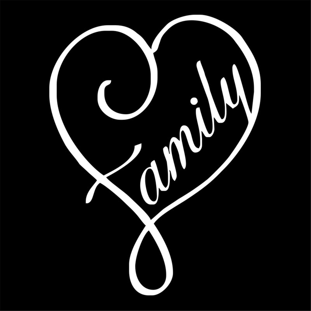 Family Love Creative Sticker Car Window Glass Laptop Wall Removable ...