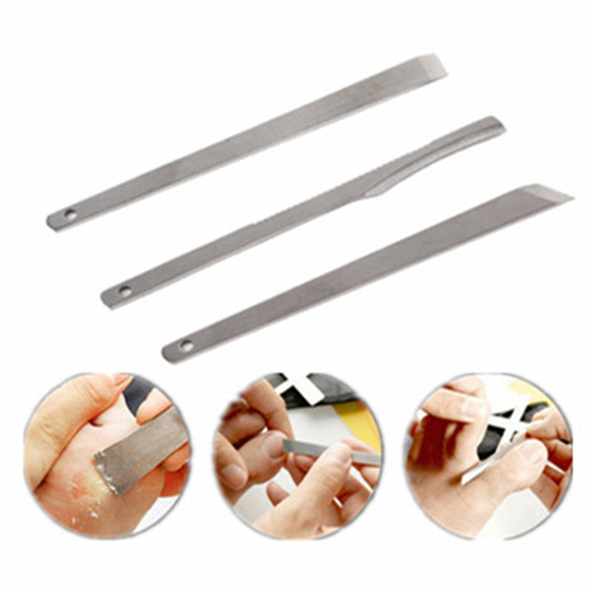 3Pcs Stainless Steel Nail Toe Pedicure Knife Tools For Ingrown Callus Cuticle 884885448825 eBay