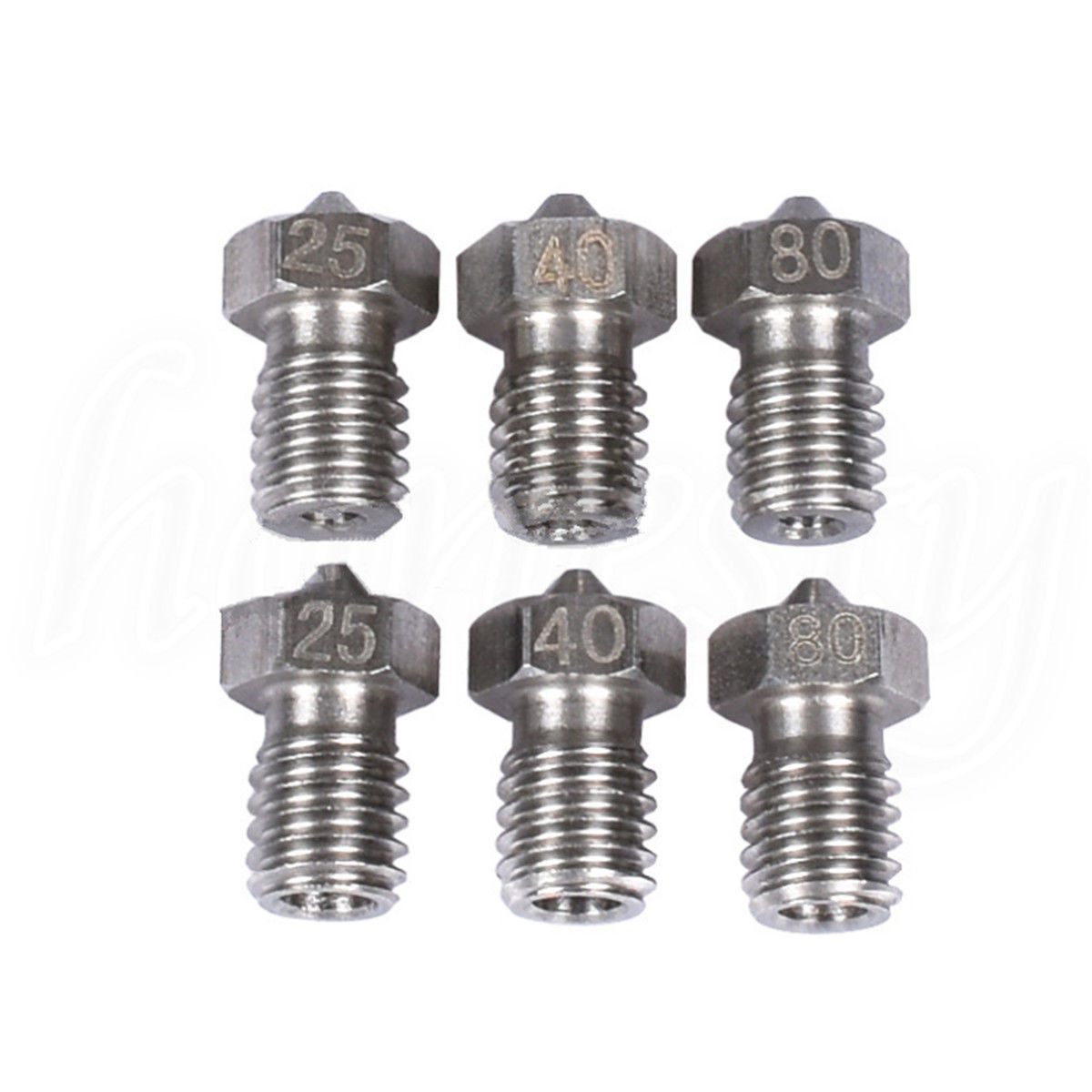 1.75//3mm E3D V6 Printer Nozzle J-Head Stainless Steel Print Head 0.25//0.4//0.8mm