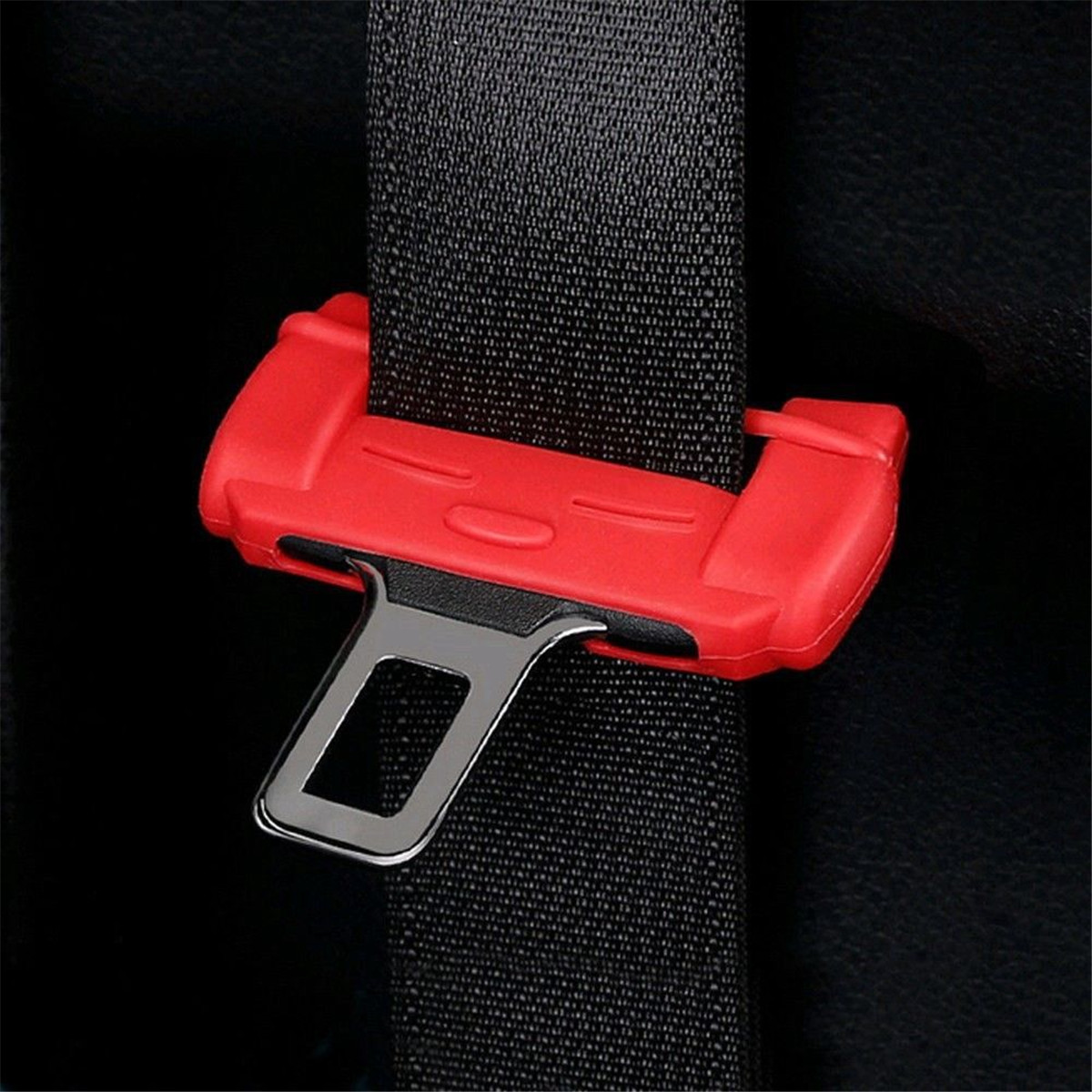 1pc Universal Car Auto Seat Belt Buckle Silicone Cover Clip Anti Scratch Red Ebay